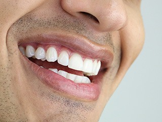 close-up of man smiling 